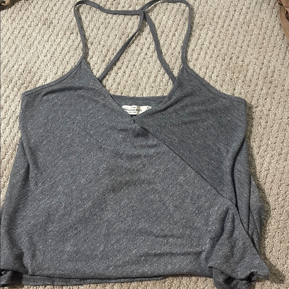 Abercrombie Gray Women's Wrap Top